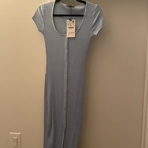 Zara Ribbed Midi Dress